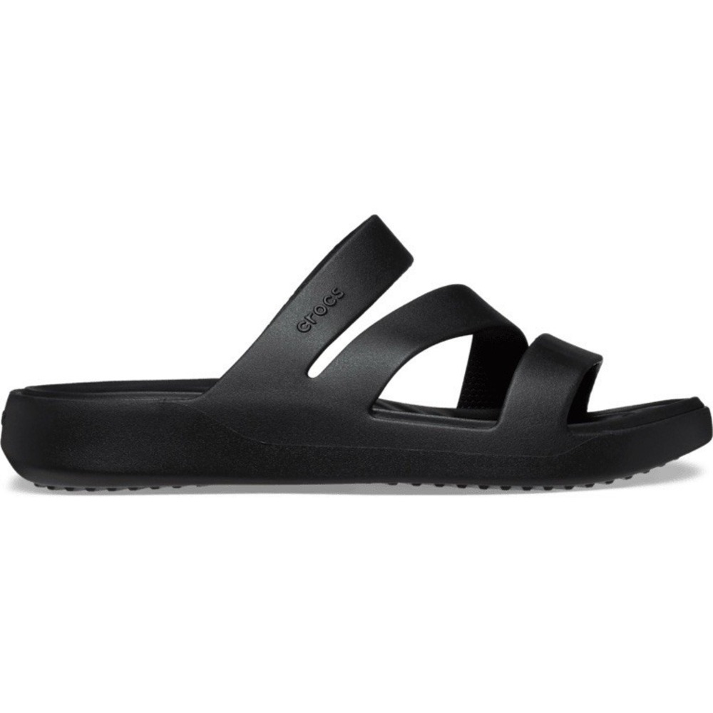 Crocs Getaway Strappy Slip-On Sandals 209587 Women Size 8 Black Slides